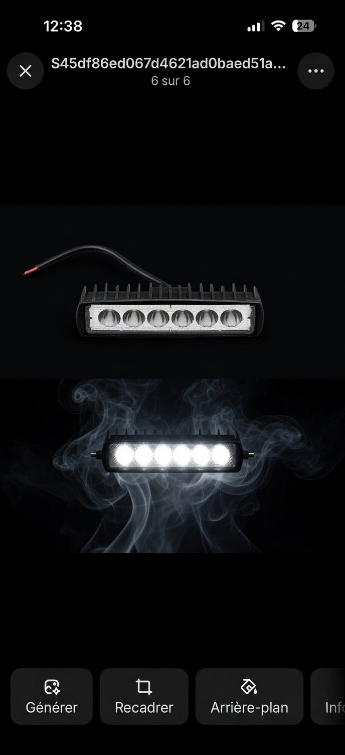 Bare led pour plaque phare cross