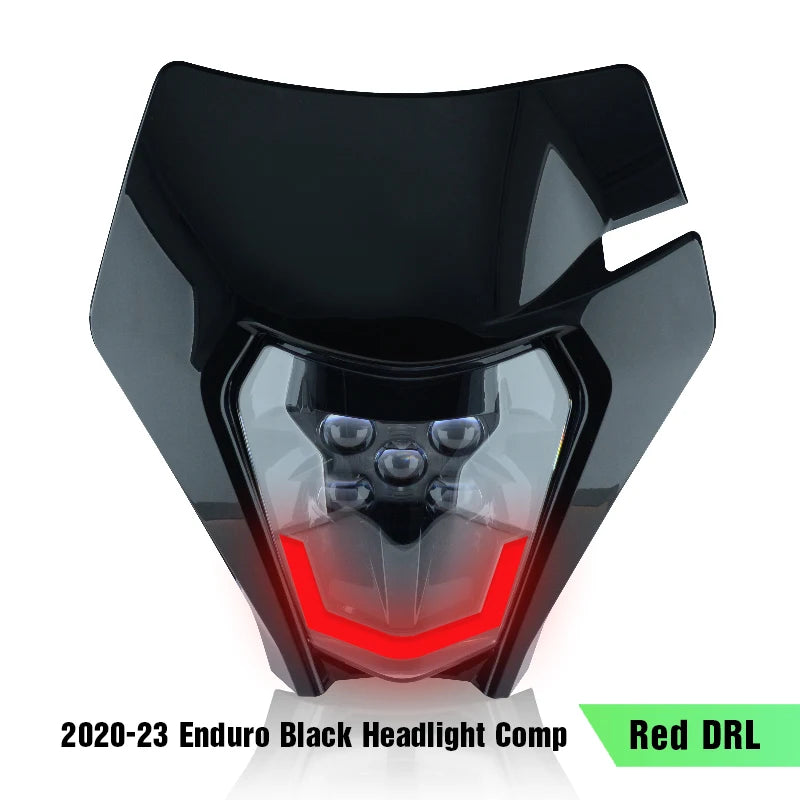 Plaque phare KTM EXC led Bleu/Rouge/Blanc