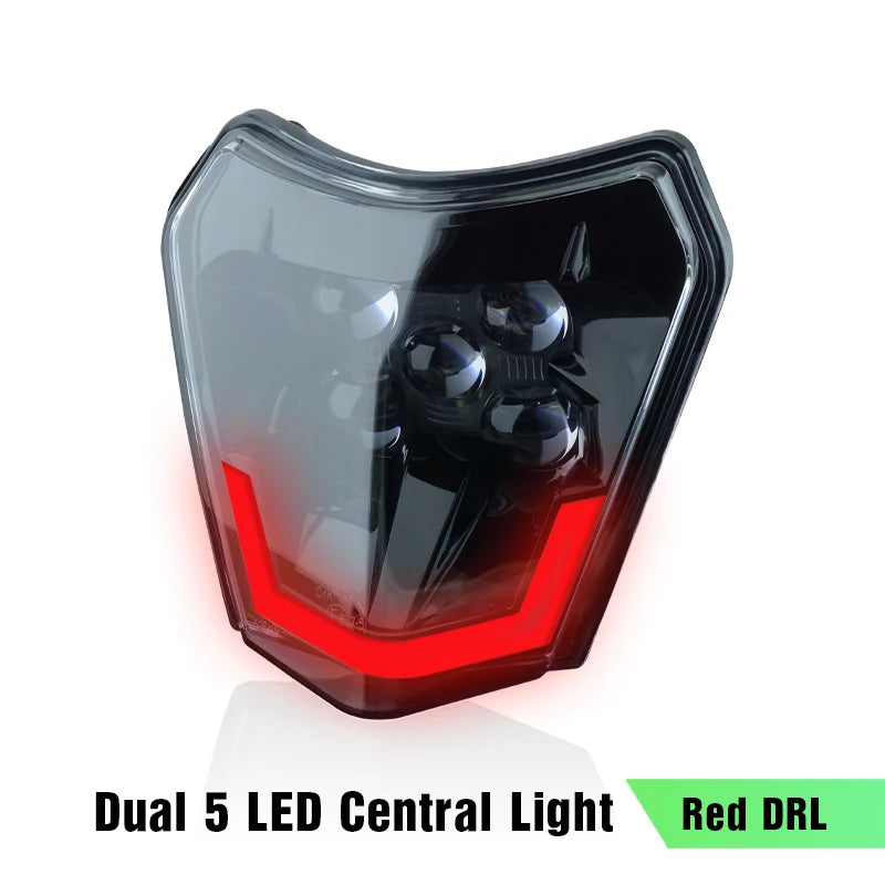 Plaque phare KTM EXC led Bleu/Rouge/Blanc