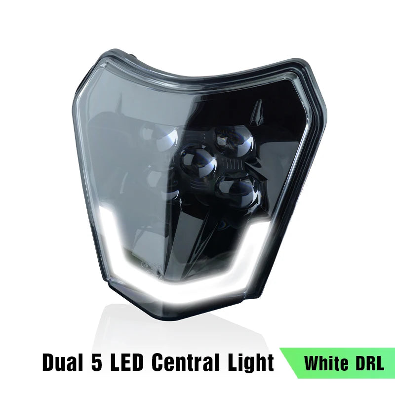 Plaque phare KTM EXC led Bleu/Rouge/Blanc