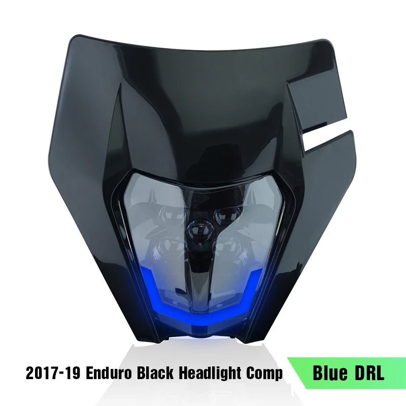 Plaque phare KTM EXC led Bleu/Rouge/Blanc