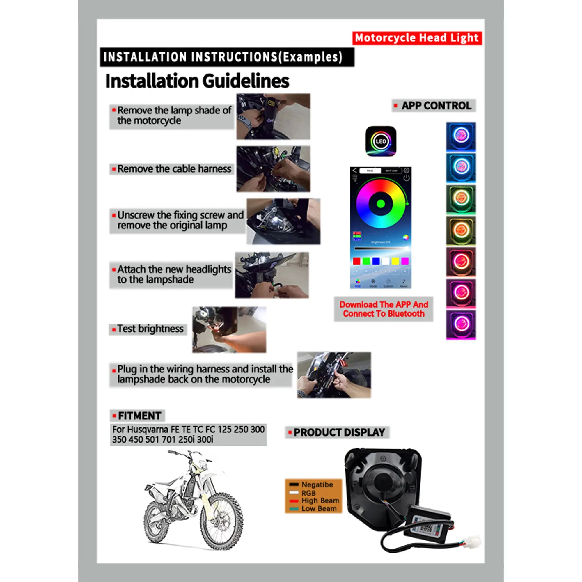 Feux avant Husqvarna Angel Eyes