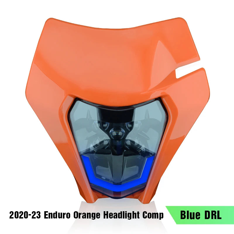 Plaque phare KTM EXC led Bleu/Rouge/Blanc