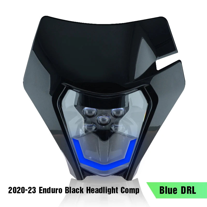 Plaque phare KTM EXC led Bleu/Rouge/Blanc